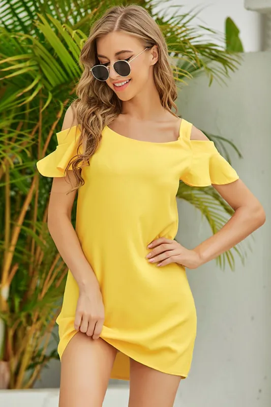 Cold-Shoulder Mini Dress sold by Gigi Laurent