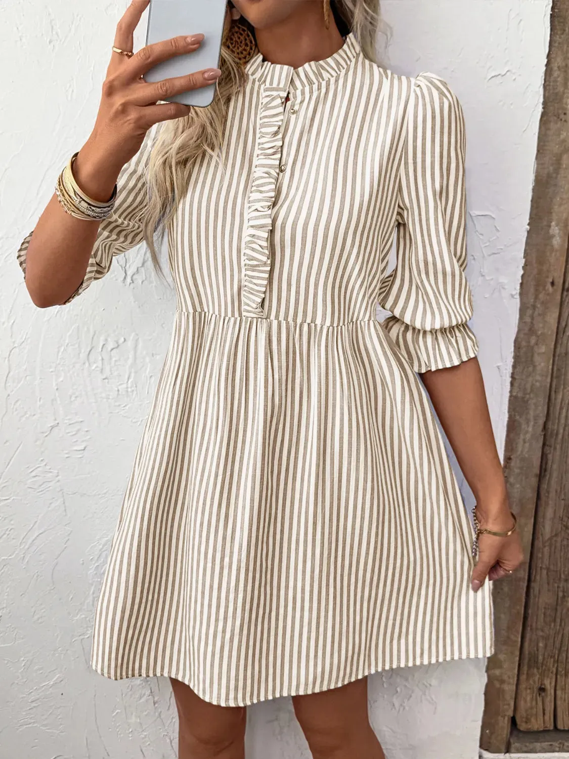 Striped Half Sleeve Dress sold by Gigi Laurent product image thumbnail 4