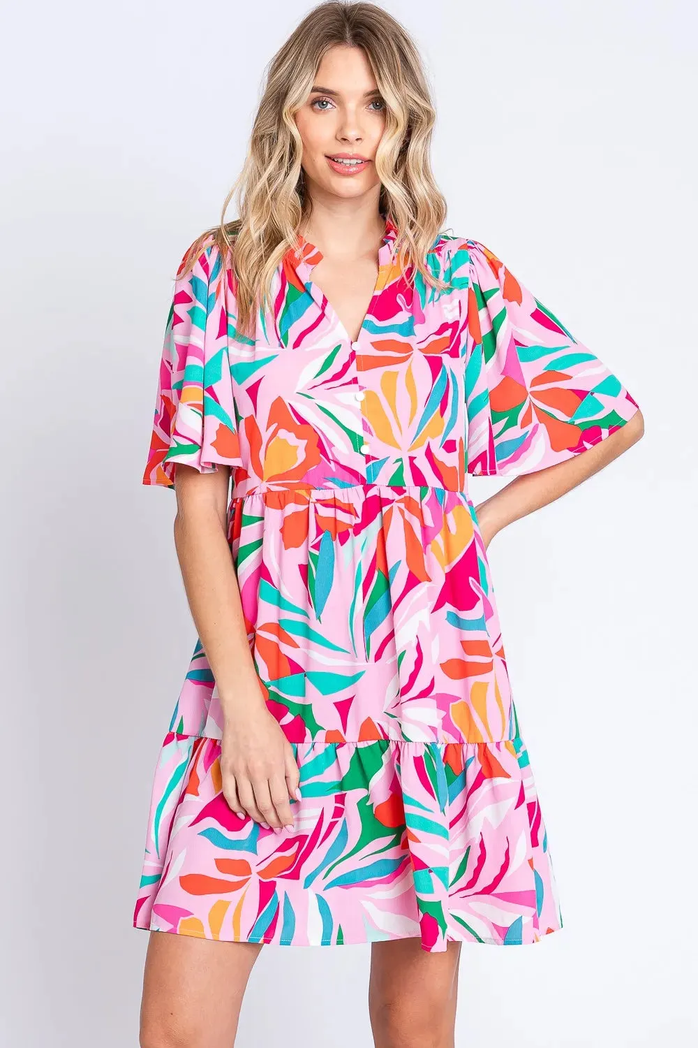 GeeGee Floral Ruffled Mini Dress sold by Gigi Laurent