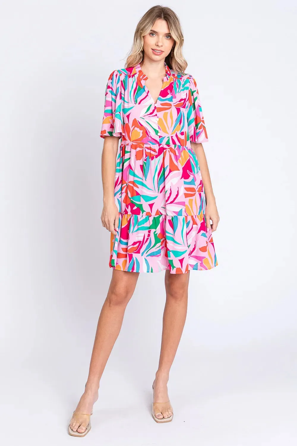 GeeGee Floral Ruffled Mini Dress sold by Gigi Laurent product image thumbnail 4