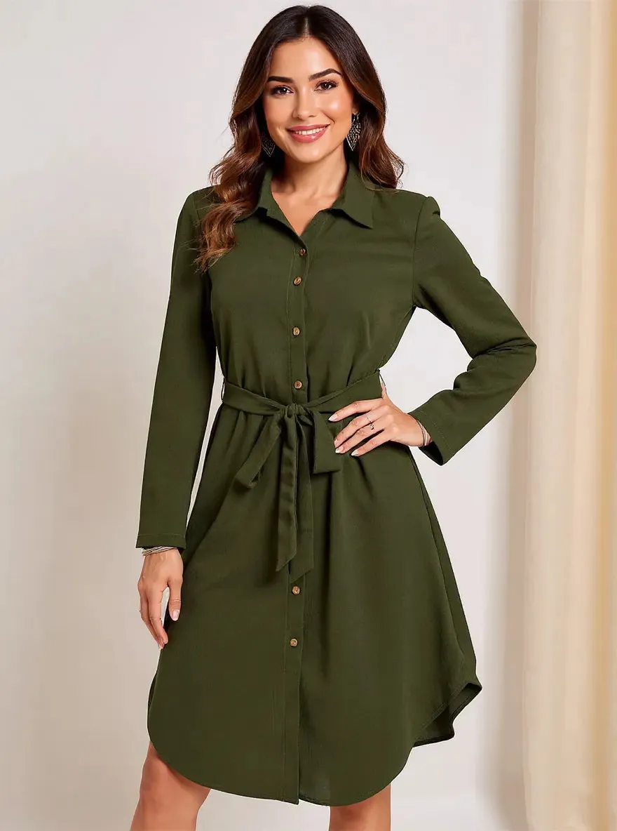Button-Down Belted Shirt Dress sold by Gigi Laurent