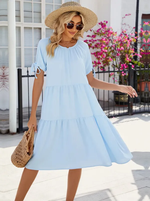 Tiered Round Neck Summer Dress sold by Gigi Laurent