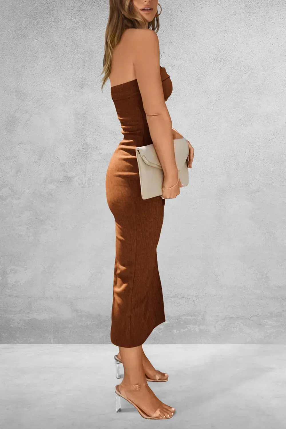 Slit Tube Midi Dress sold by Gigi Laurent product image thumbnail 4