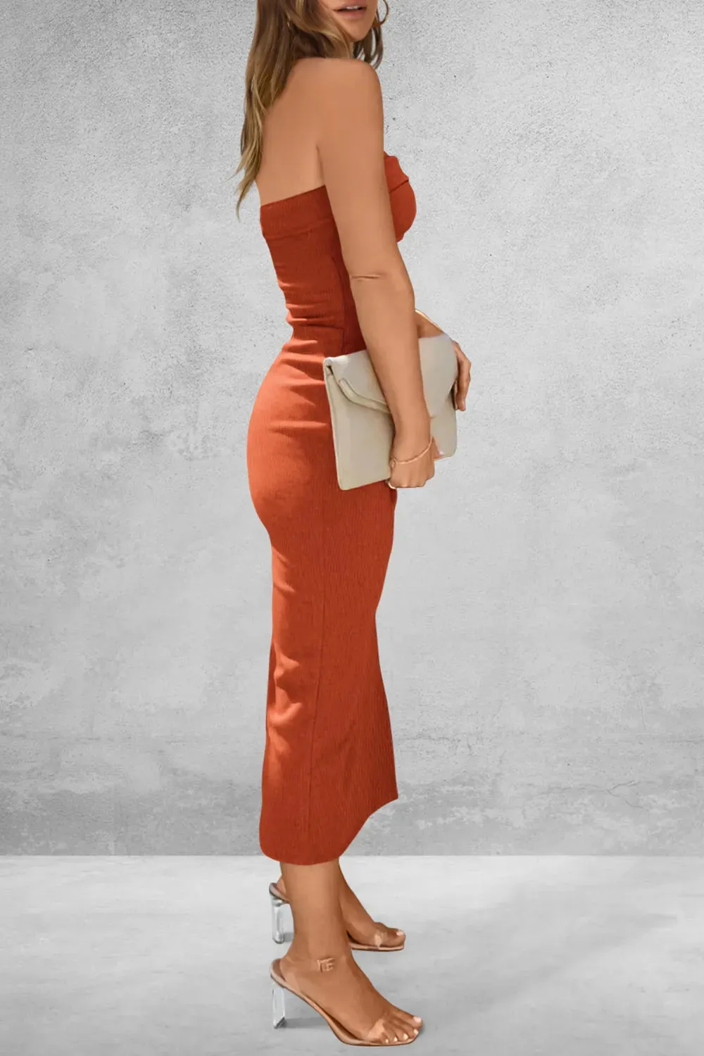 Slit Tube Midi Dress sold by Gigi Laurent product image thumbnail 3