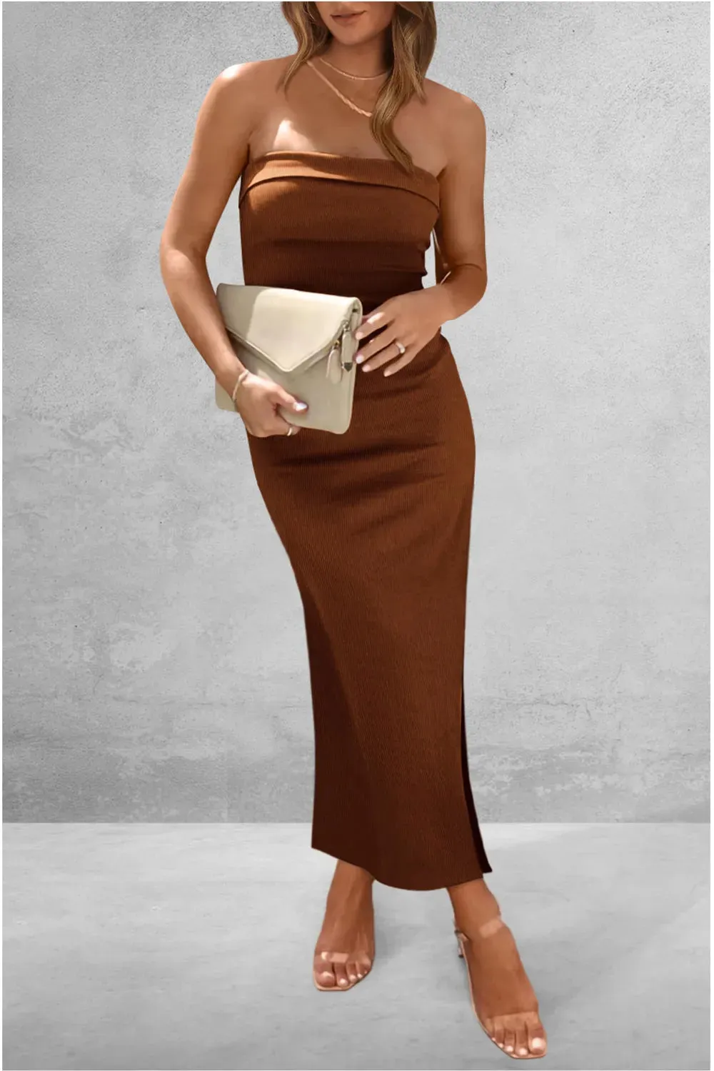 Slit Tube Midi Dress sold by Gigi Laurent product image thumbnail 5