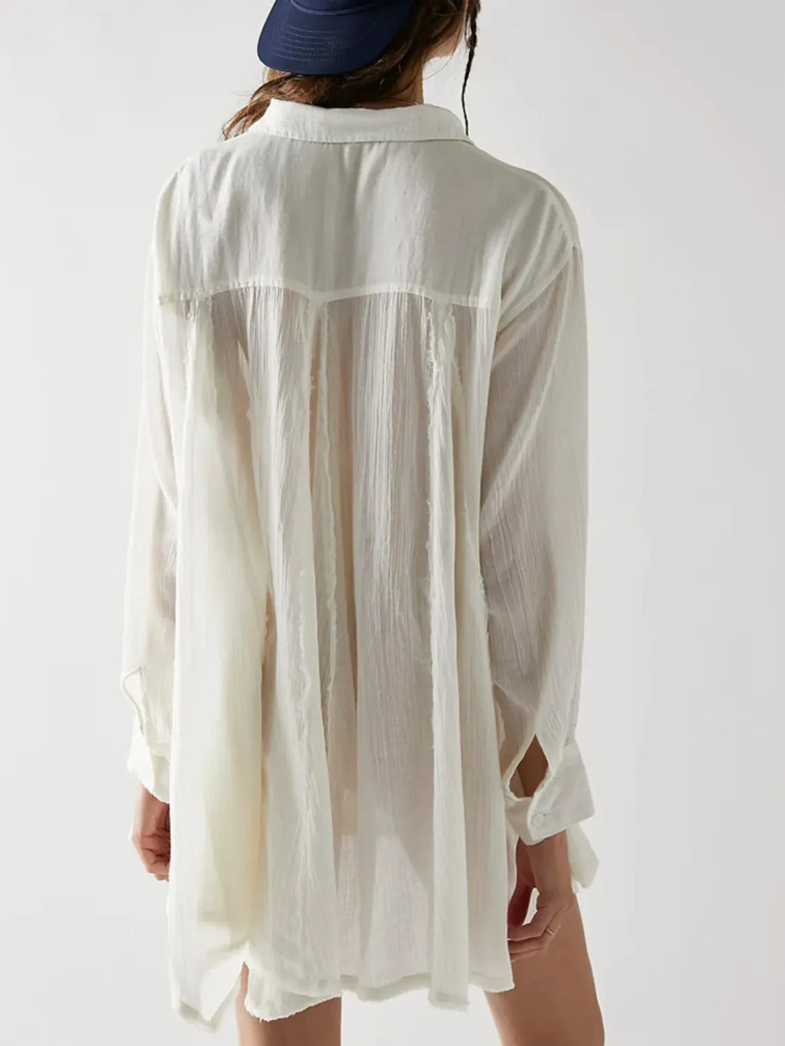 Textured Button-Down Shirt Dress sold by Gigi Laurent product image thumbnail 2