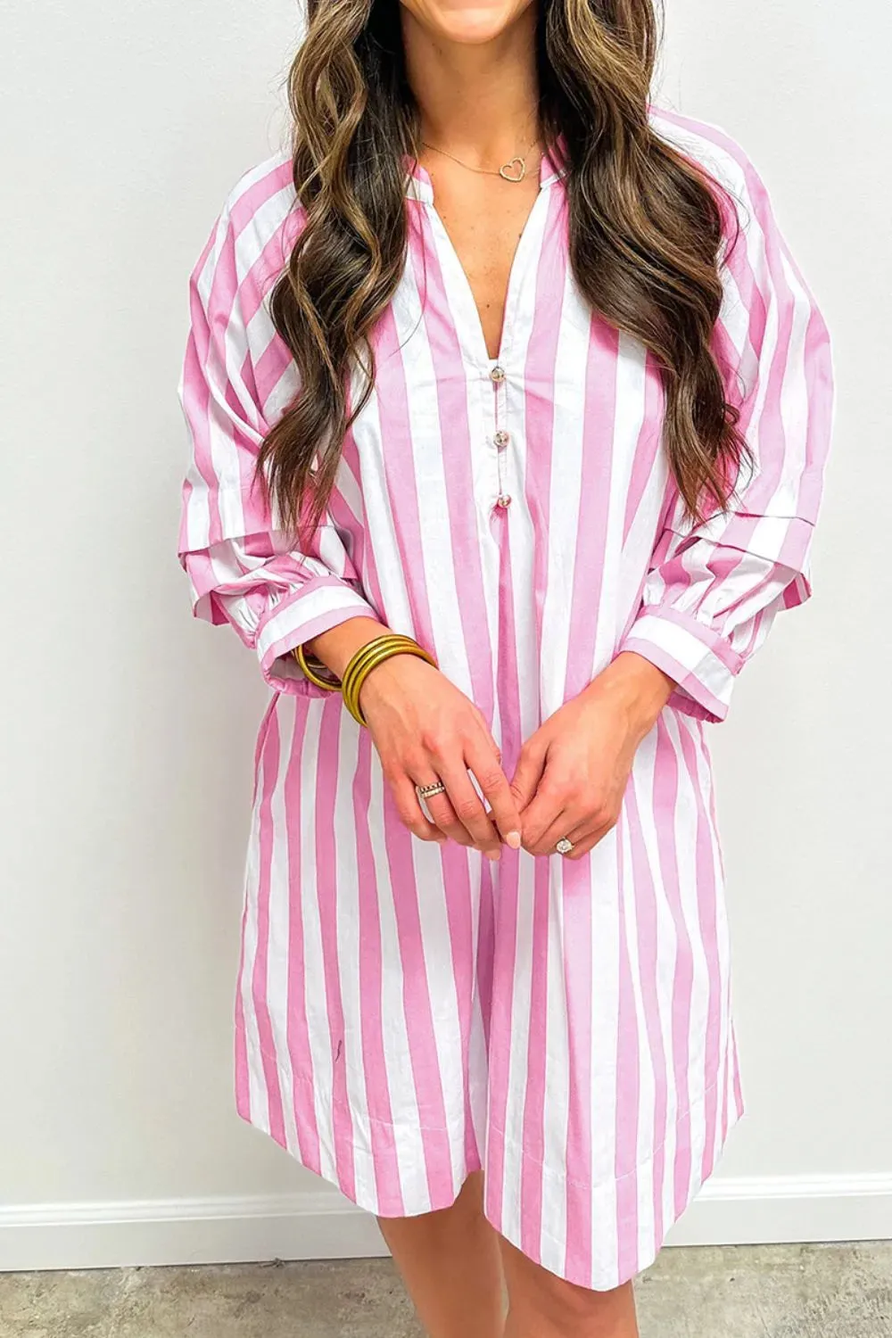 Striped Notched Mini Dress sold by Gigi Laurent product image thumbnail 3