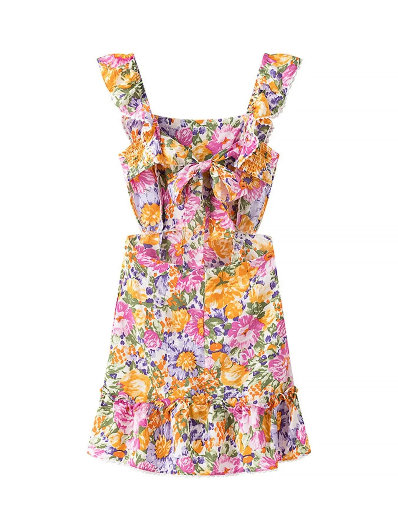 Floral Print Ruffled Hem Dress sold by Gigi Laurent product image thumbnail 5