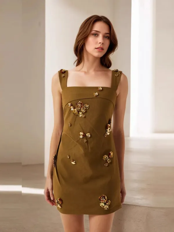 Square Neck Mini Dress sold by Gigi Laurent