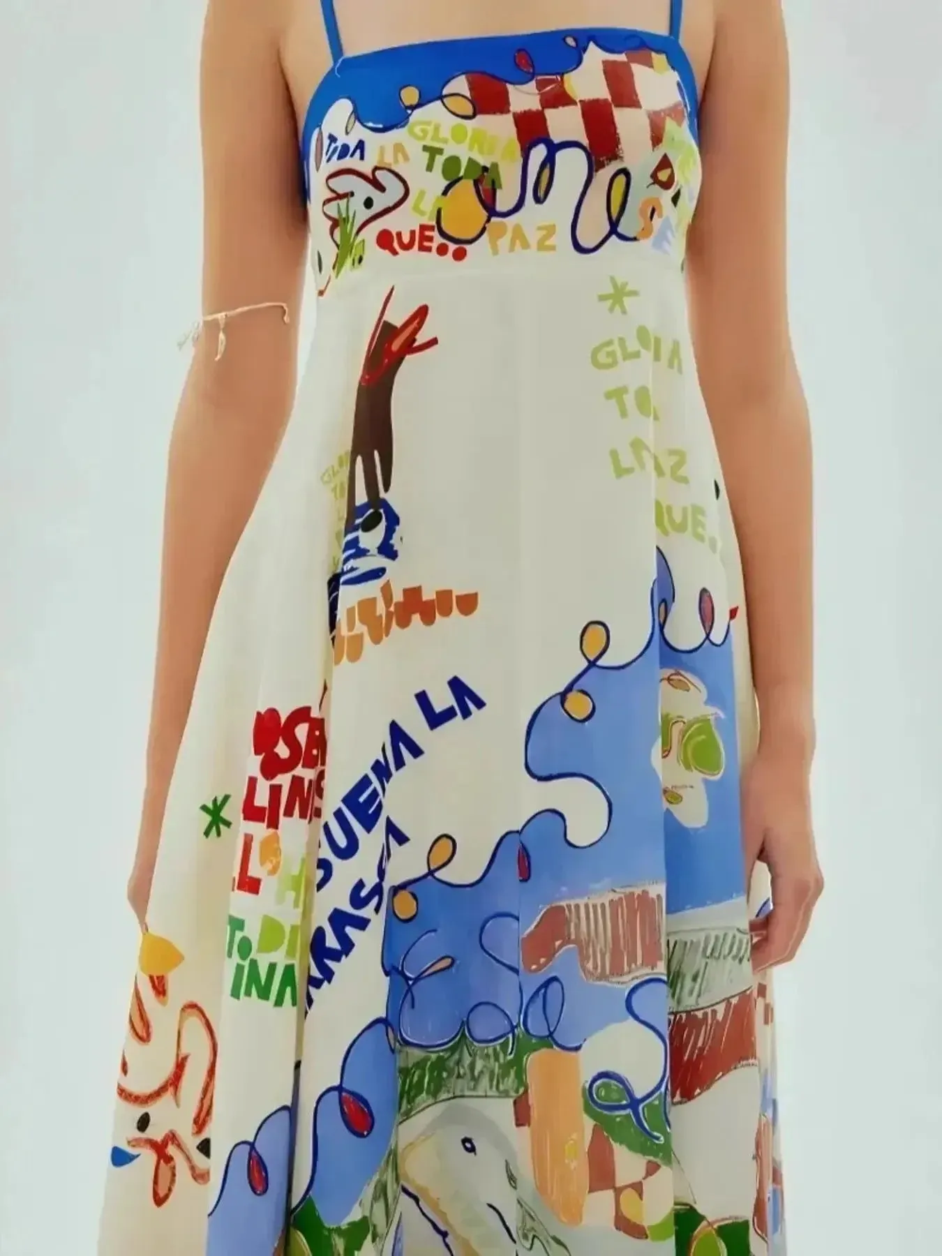 Printed Square Neck Cami Dress sold by Gigi Laurent product image thumbnail 3