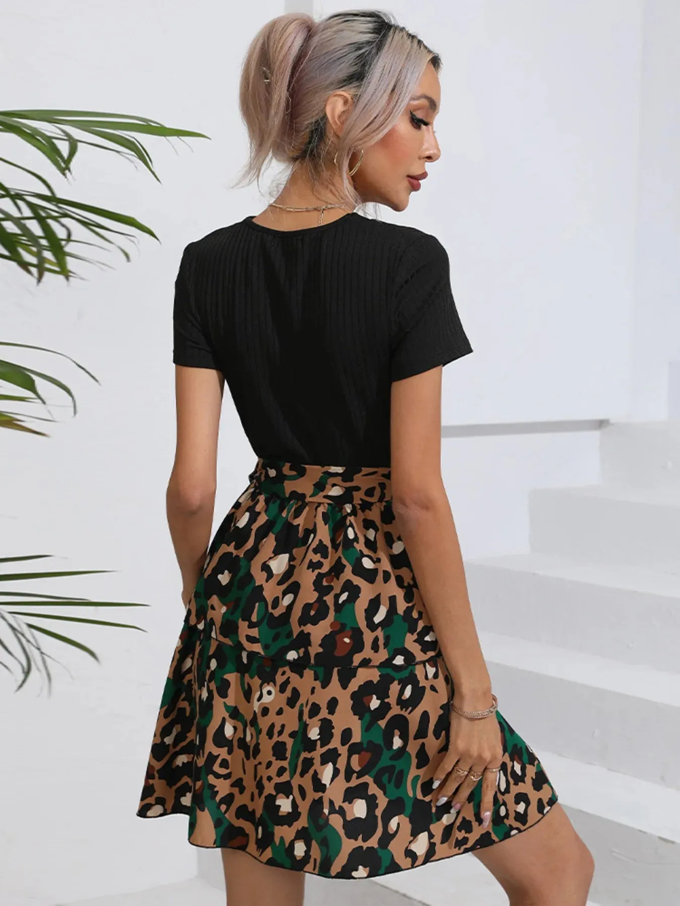 Leopard Short Sleeve Dress sold by Gigi Laurent product image thumbnail 2