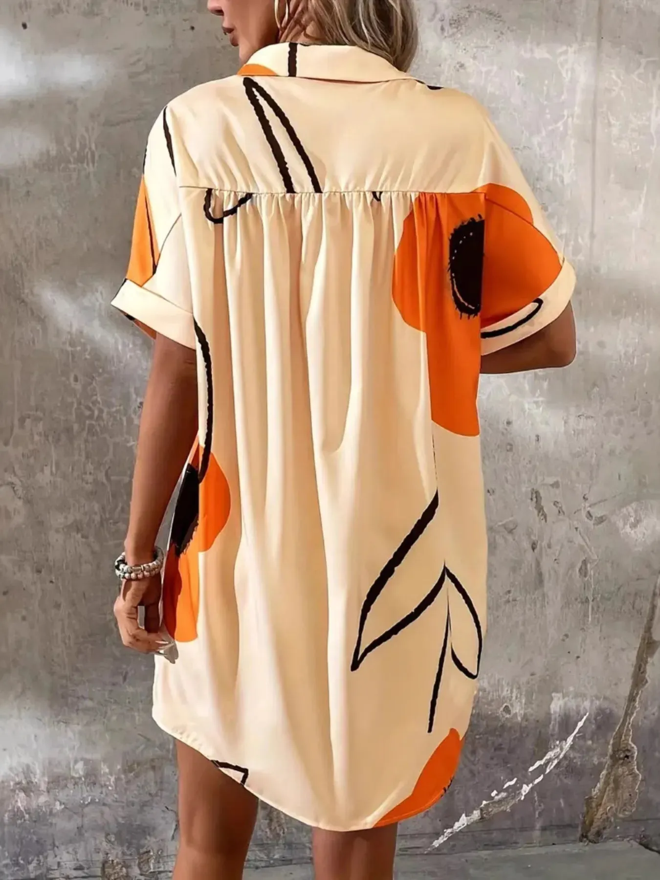 Printed Button-Front Shirt Dress sold by Gigi Laurent product image thumbnail 2