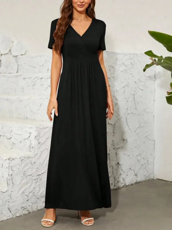 Surplice Short Sleeve Maxi Dress sold by Gigi Laurent