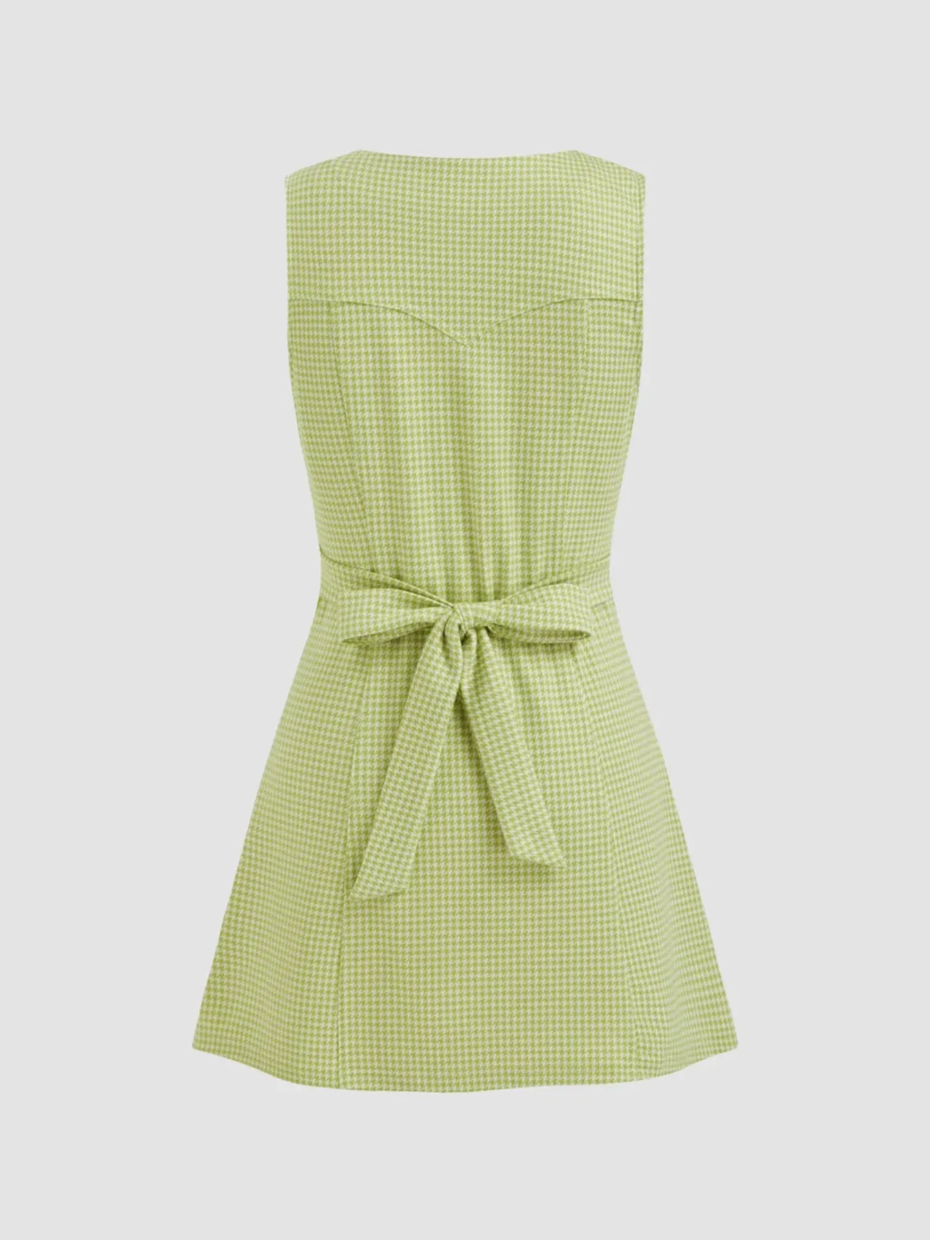 Gingham Button-Front A-Line Mini Dress sold by Gigi Laurent product image thumbnail 3