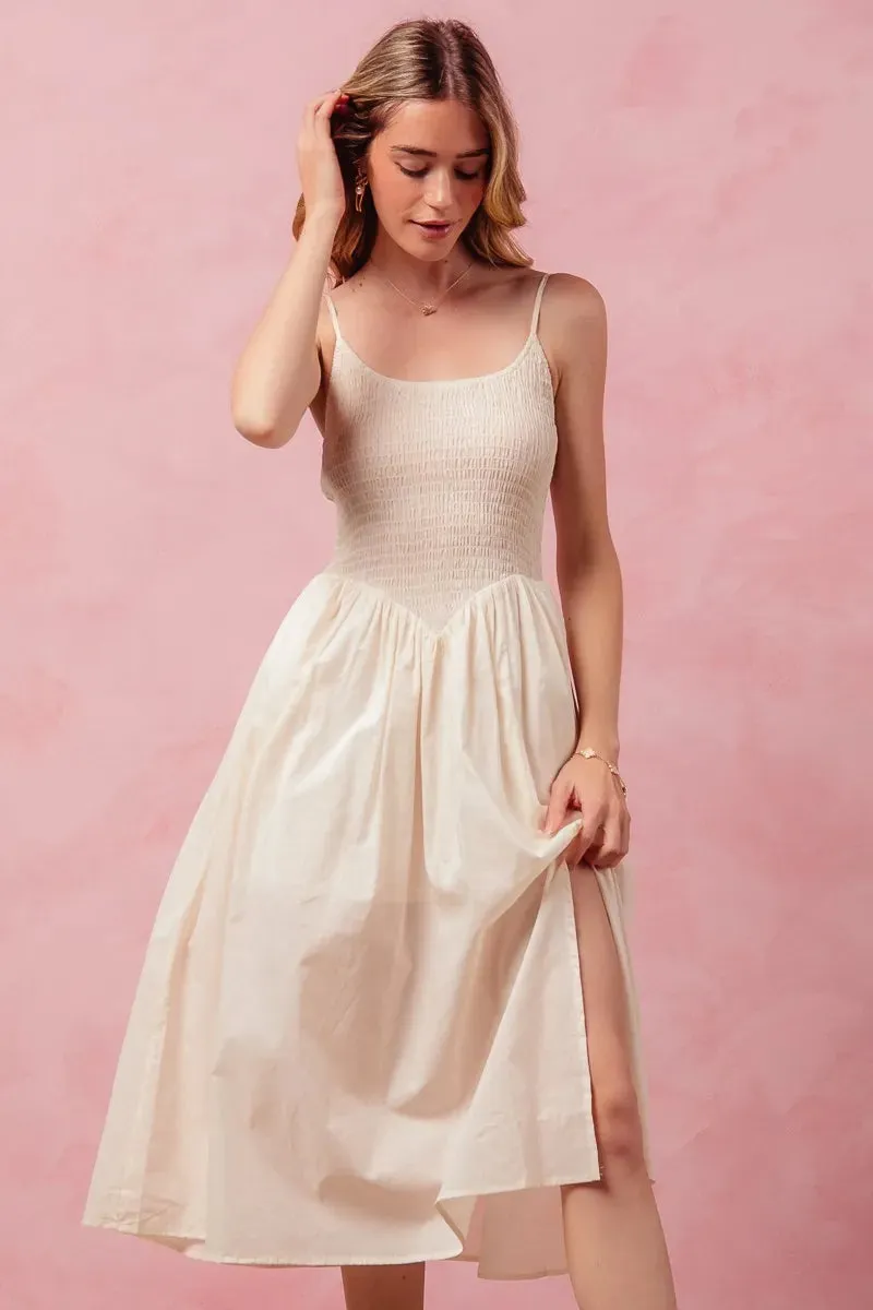 SO ME Smocked Sleeveless Casual Everyday Dress With Slit sold by Gigi Laurent product image thumbnail 3