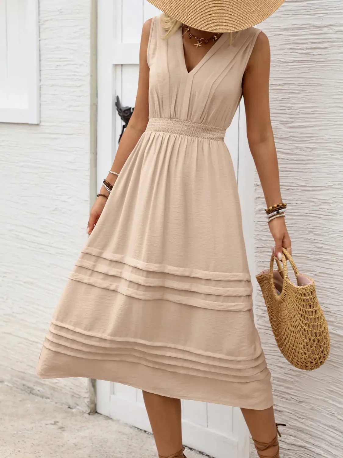 V-Neck Sleeveless Midi Dress sold by Gigi Laurent product image thumbnail 2