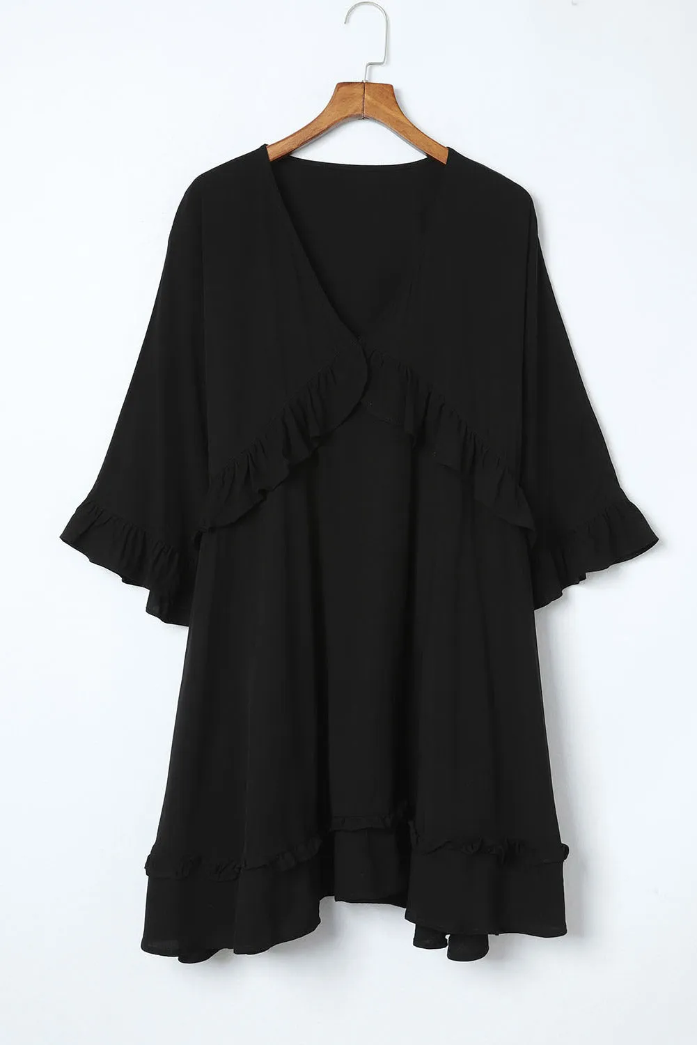 V-Neck Ruffled Mini Dress sold by Gigi Laurent product image thumbnail 5
