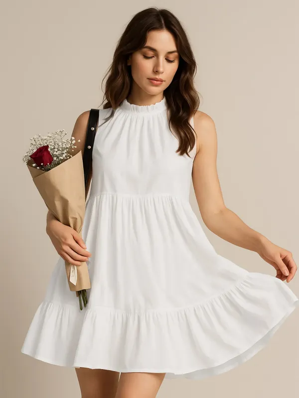 Tiered Sleeveless Summer Mini Dress sold by Gigi Laurent