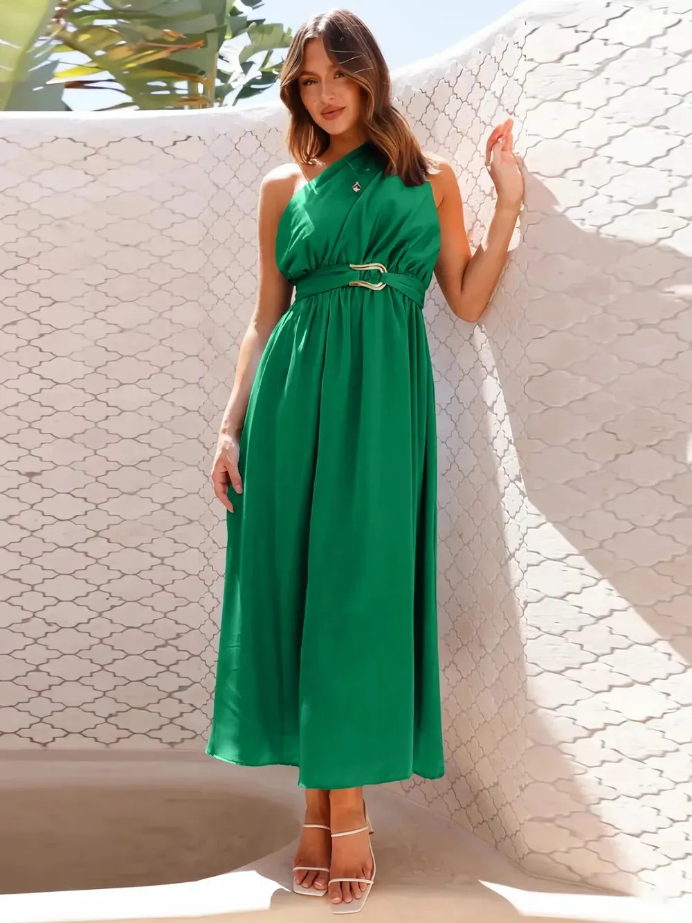 Single Shoulder Midi Dress sold by Gigi Laurent