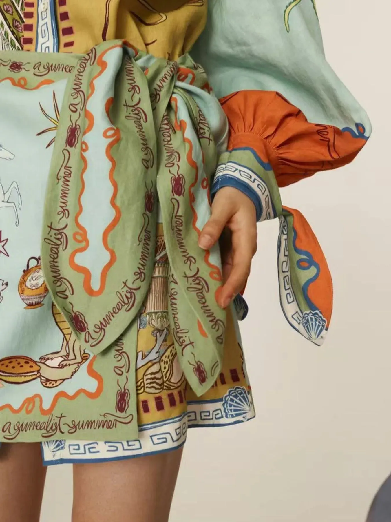 Printed Long Sleeve Shirt Dress sold by Gigi Laurent product image thumbnail 3