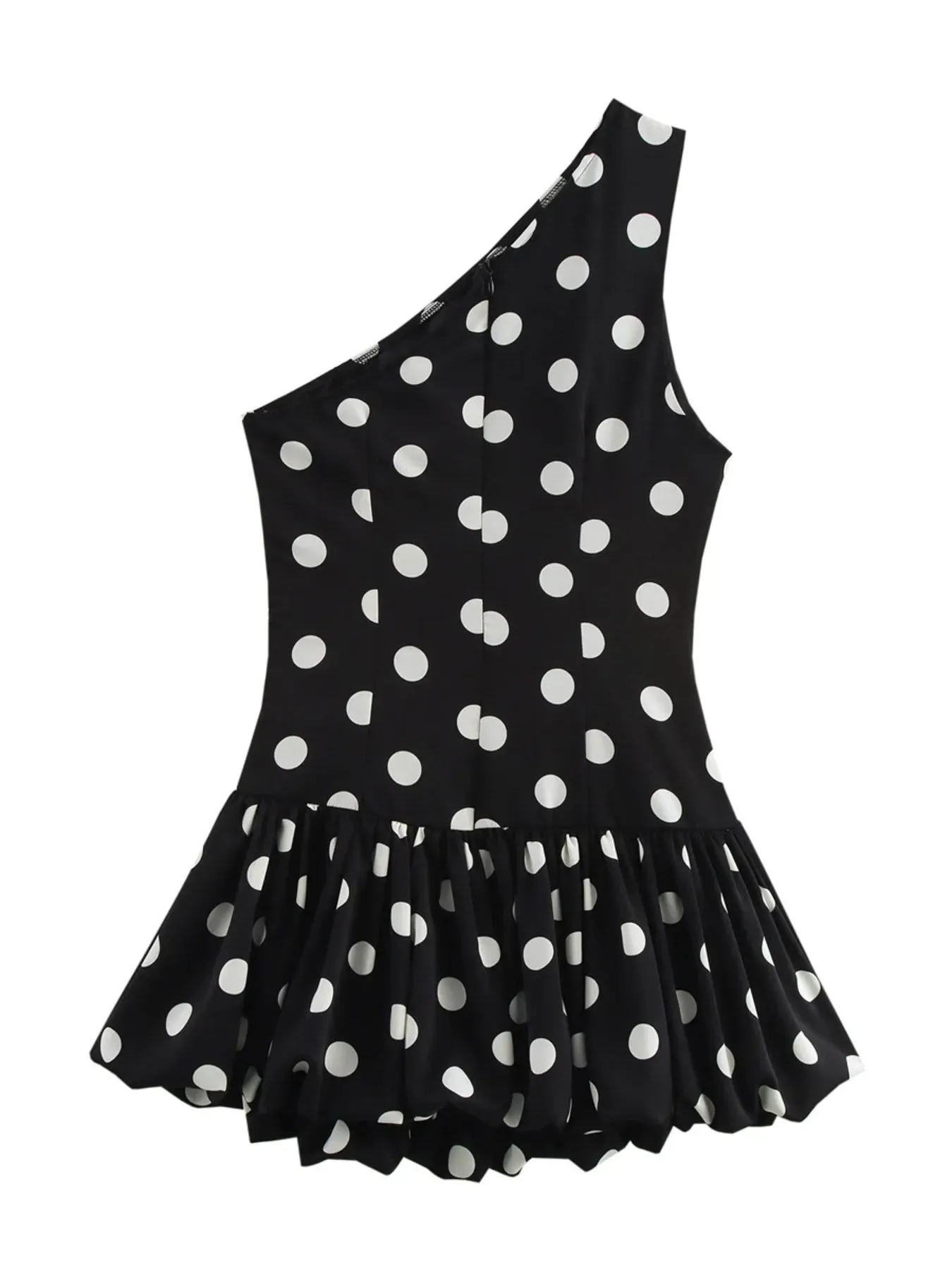 One-Shoulder Polka Dot Mini Dress sold by Gigi Laurent product image thumbnail 4