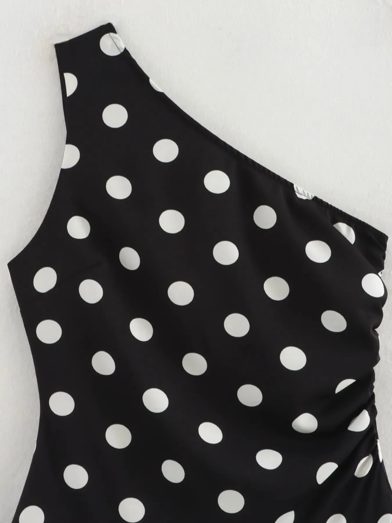 One-Shoulder Polka Dot Mini Dress sold by Gigi Laurent product image thumbnail 5