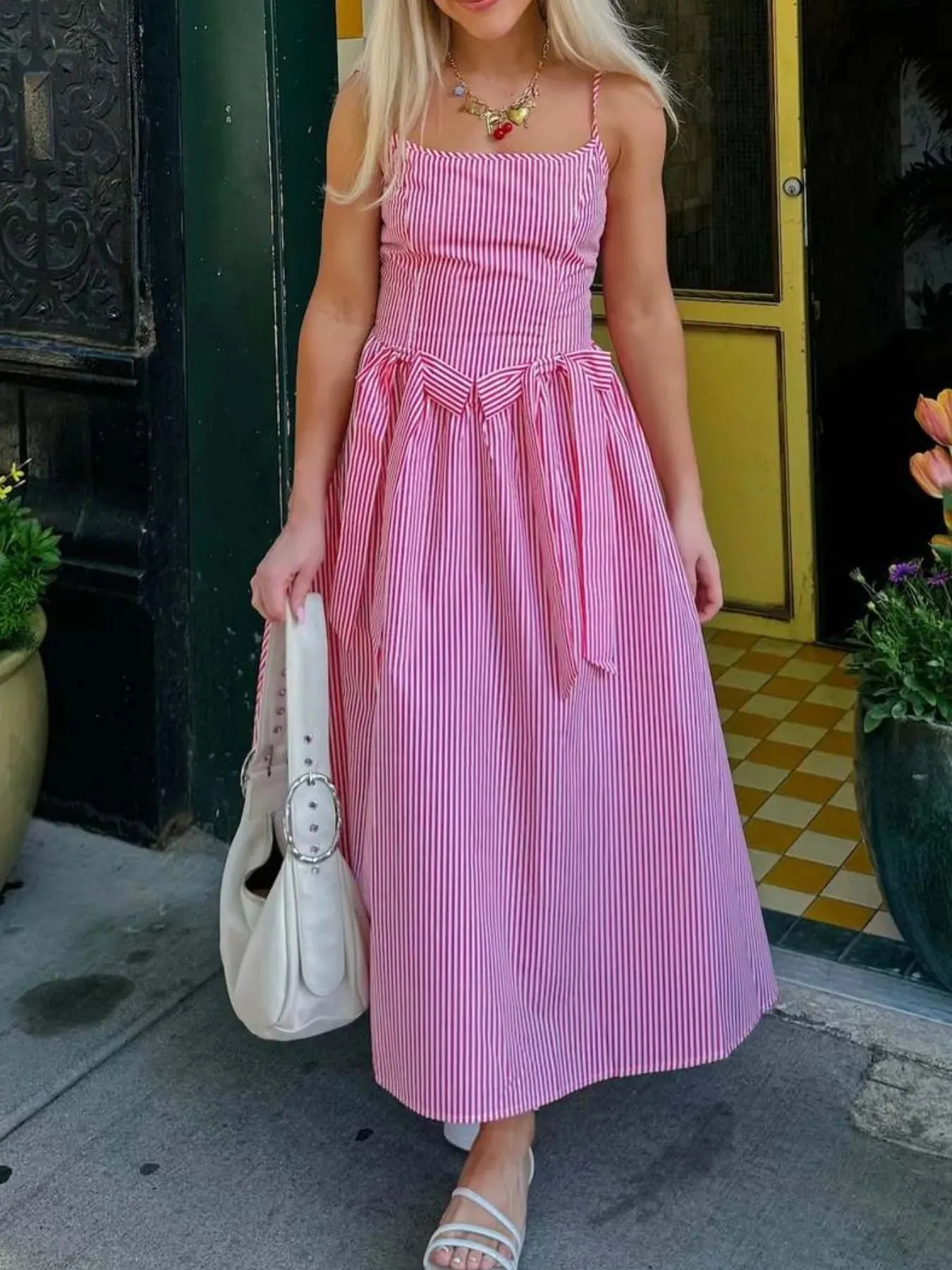 Bow Detail Midi Cami Dress sold by Gigi Laurent product image thumbnail 2