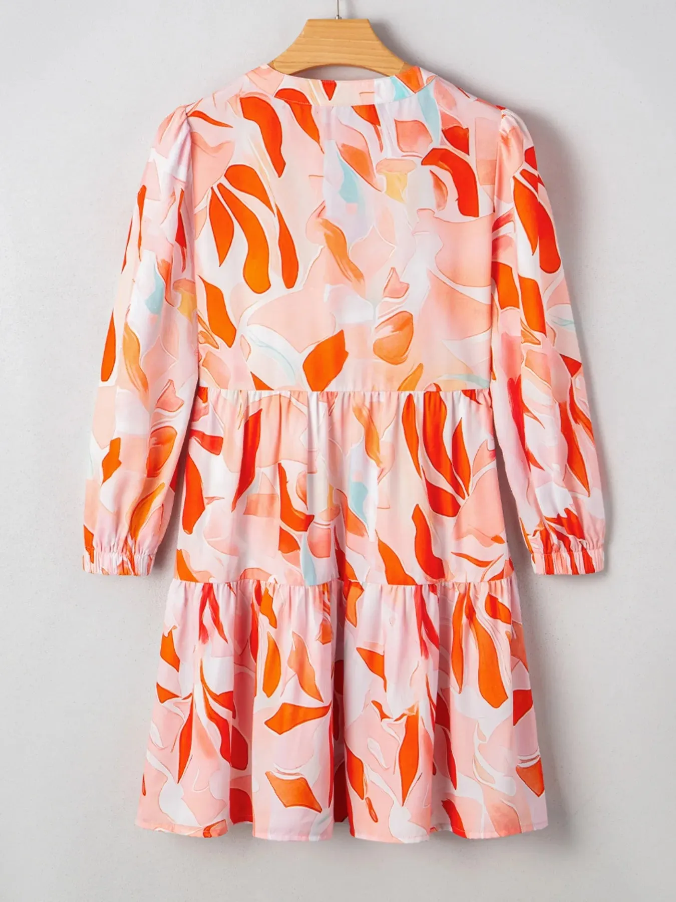 Printed Notched Long Sleeve Dress sold by Gigi Laurent product image thumbnail 5