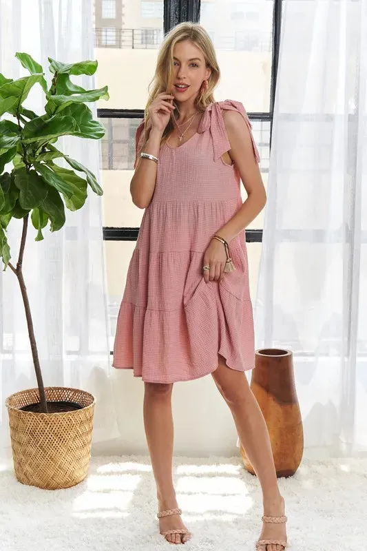 ADORA V-Neck Tie Shoulder Dress sold by Gigi Laurent product image thumbnail 4