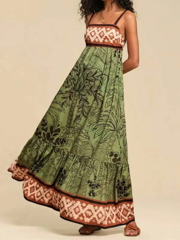Tropical Print Maxi Cami Dress sold by Gigi Laurent