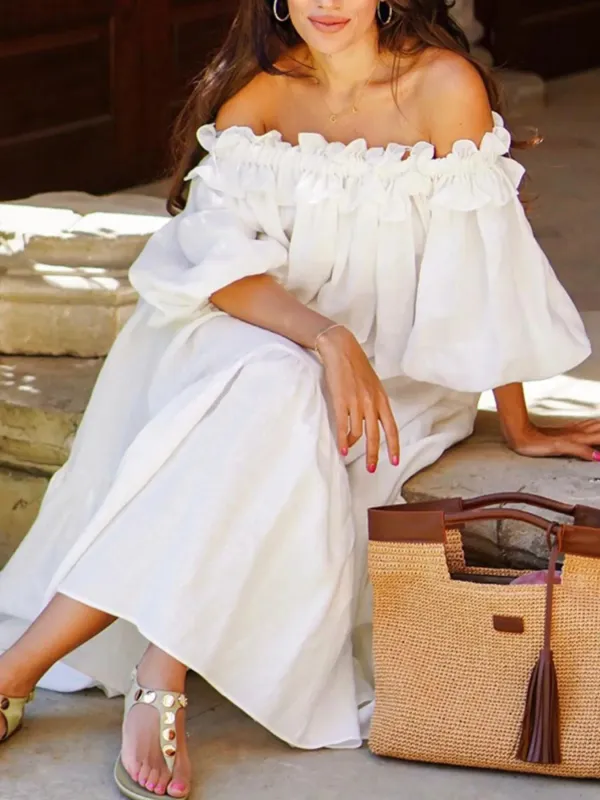 Side Slit Off-Shoulder Dress sold by Gigi Laurent