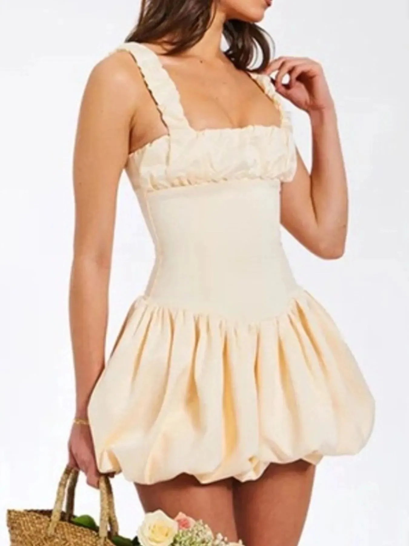 Bubble Hem Mini Dress sold by Gigi Laurent product image thumbnail 4