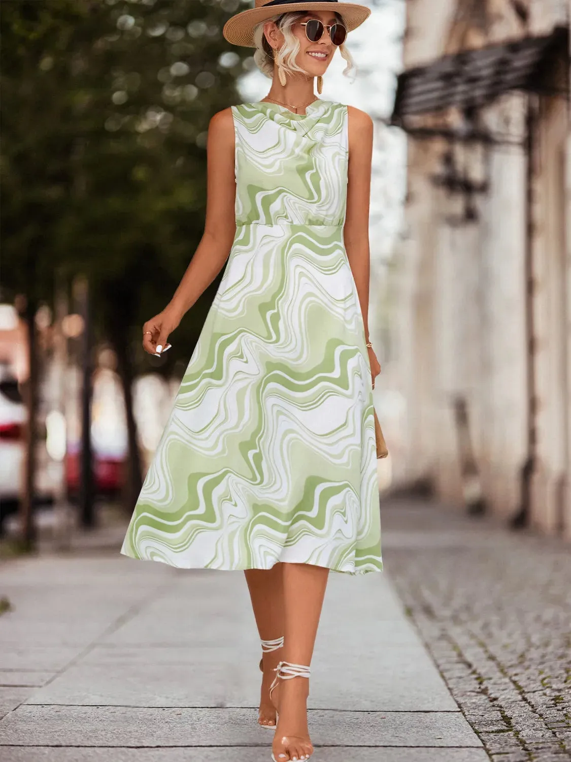Printed Sleeveless Midi Dress sold by Gigi Laurent product image thumbnail 5