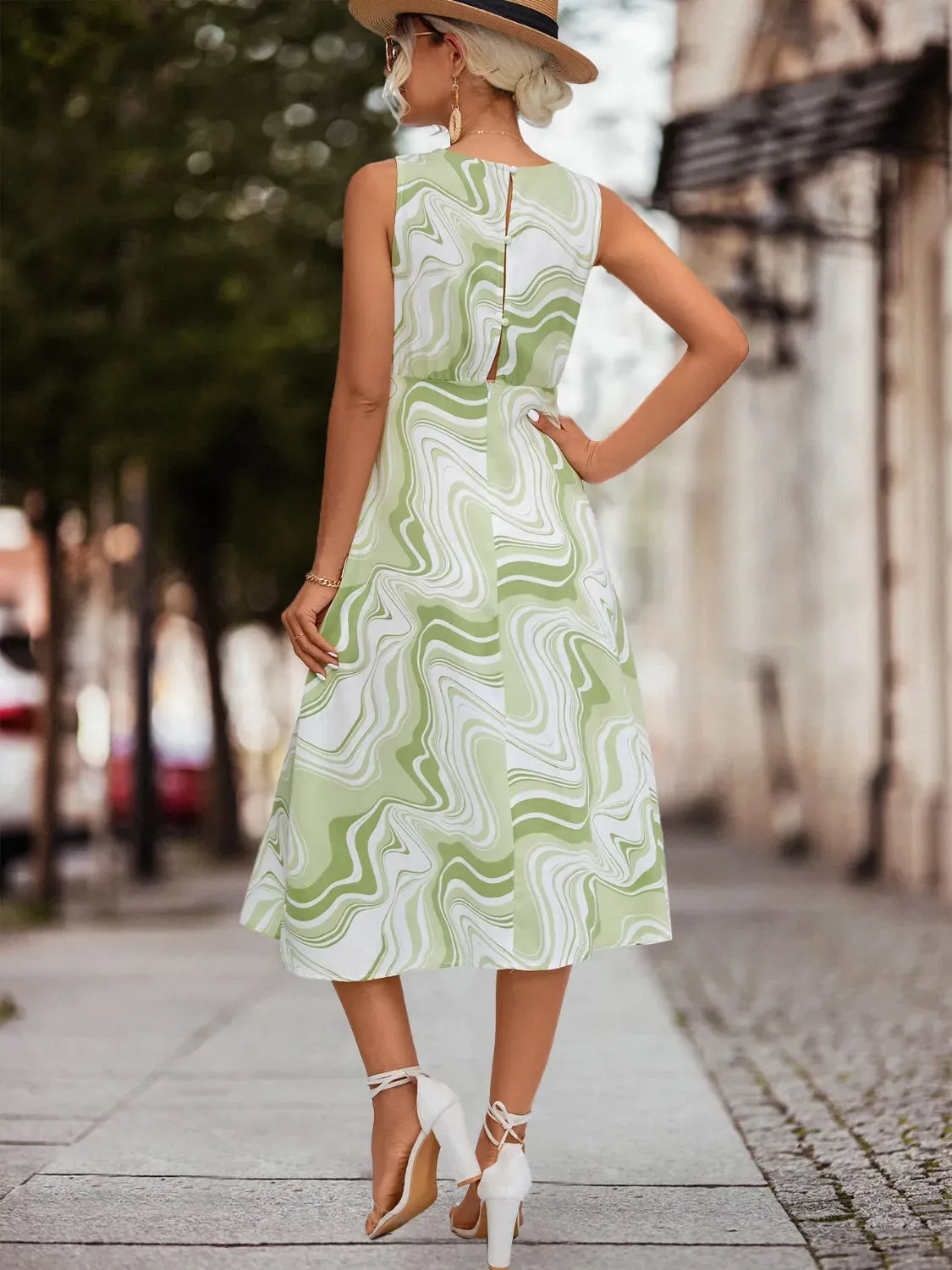 Printed Sleeveless Midi Dress sold by Gigi Laurent product image thumbnail 2