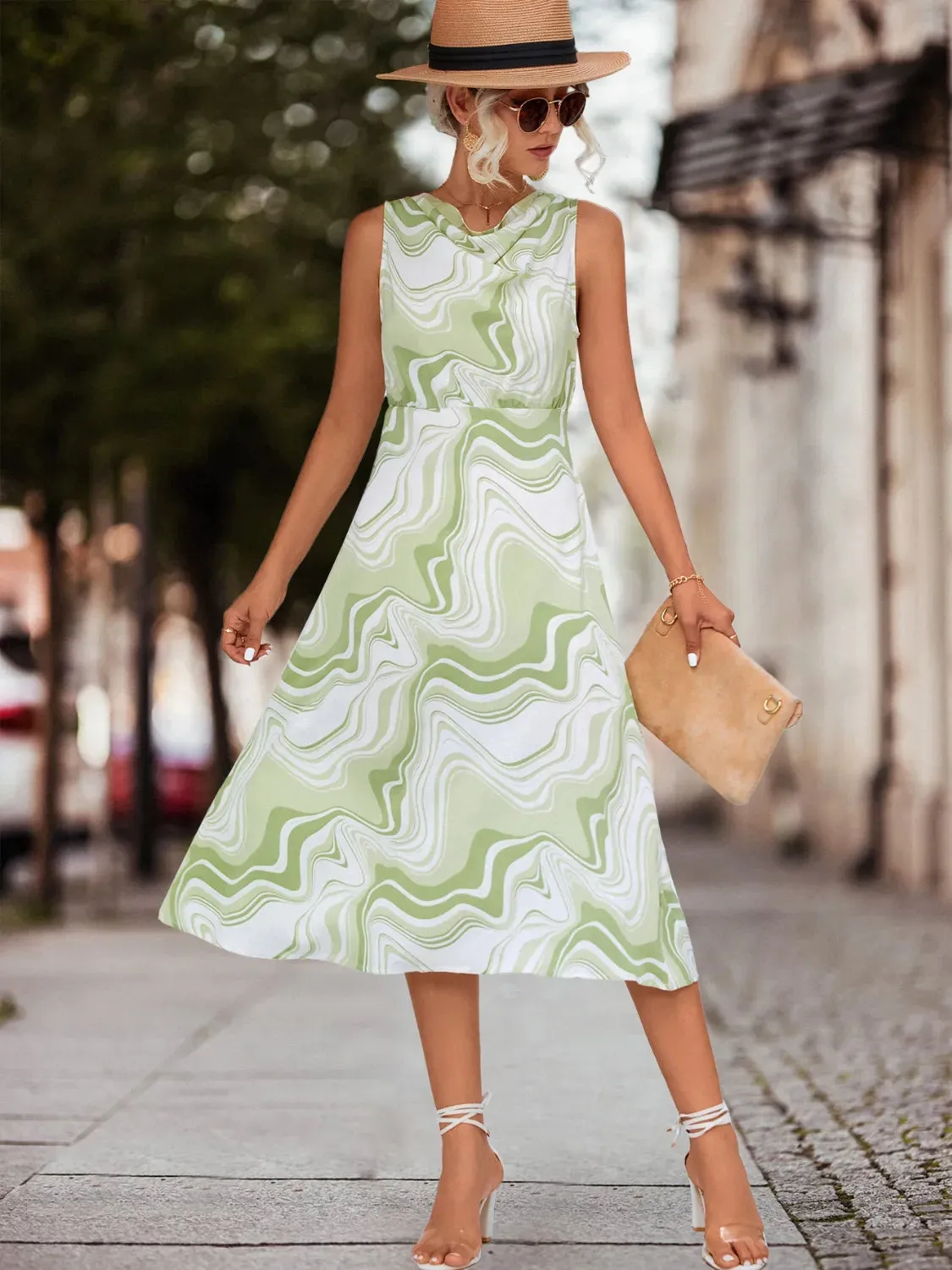 Printed Sleeveless Midi Dress sold by Gigi Laurent product image thumbnail 3