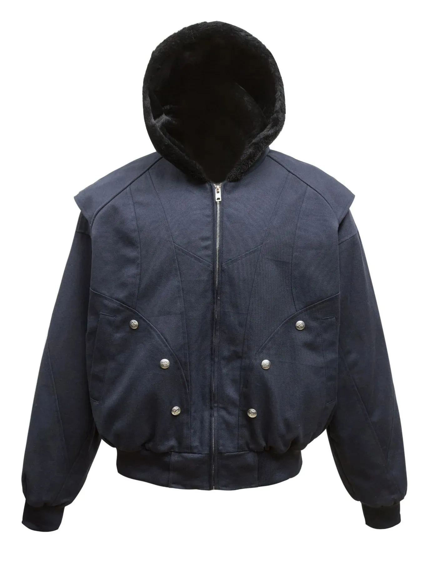 Men's Sherpa Lined Hooded Bomber Jacket sold by Gigi Laurent product image thumbnail 3