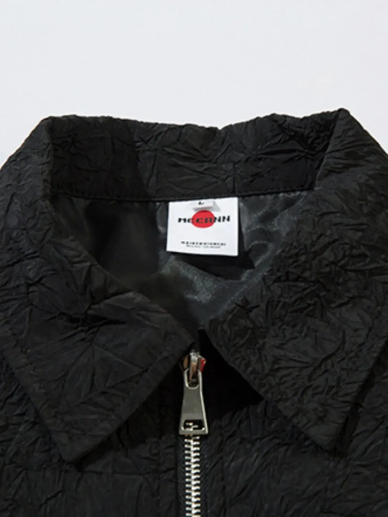 Textured Bomber Collared Neck Zip Up Jacket sold by Gigi Laurent product image thumbnail 3