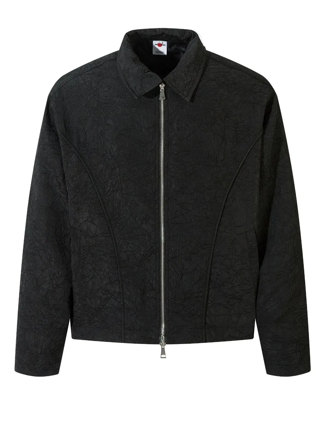 Textured Bomber Collared Neck Zip Up Jacket sold by Gigi Laurent