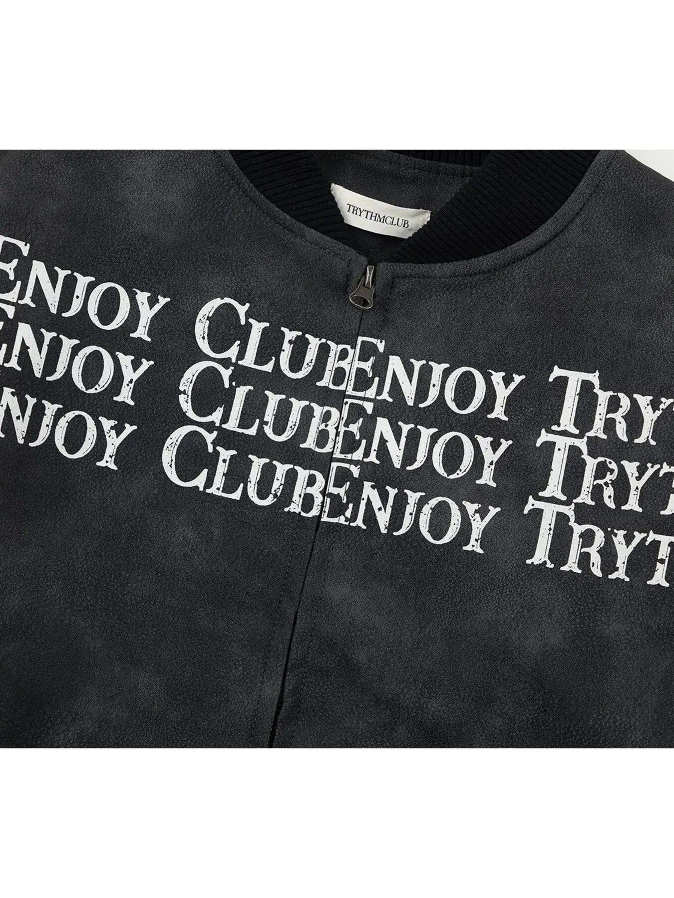 Men's Zip Up Letter Graphic Bomber Jacket sold by Gigi Laurent product image thumbnail 4