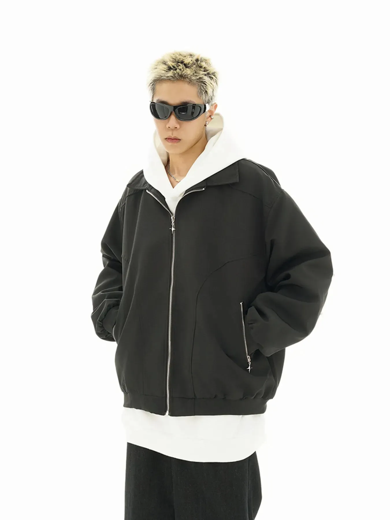 Men's Zip Up Long Sleeve Jacket sold by Gigi Laurent product image thumbnail 4