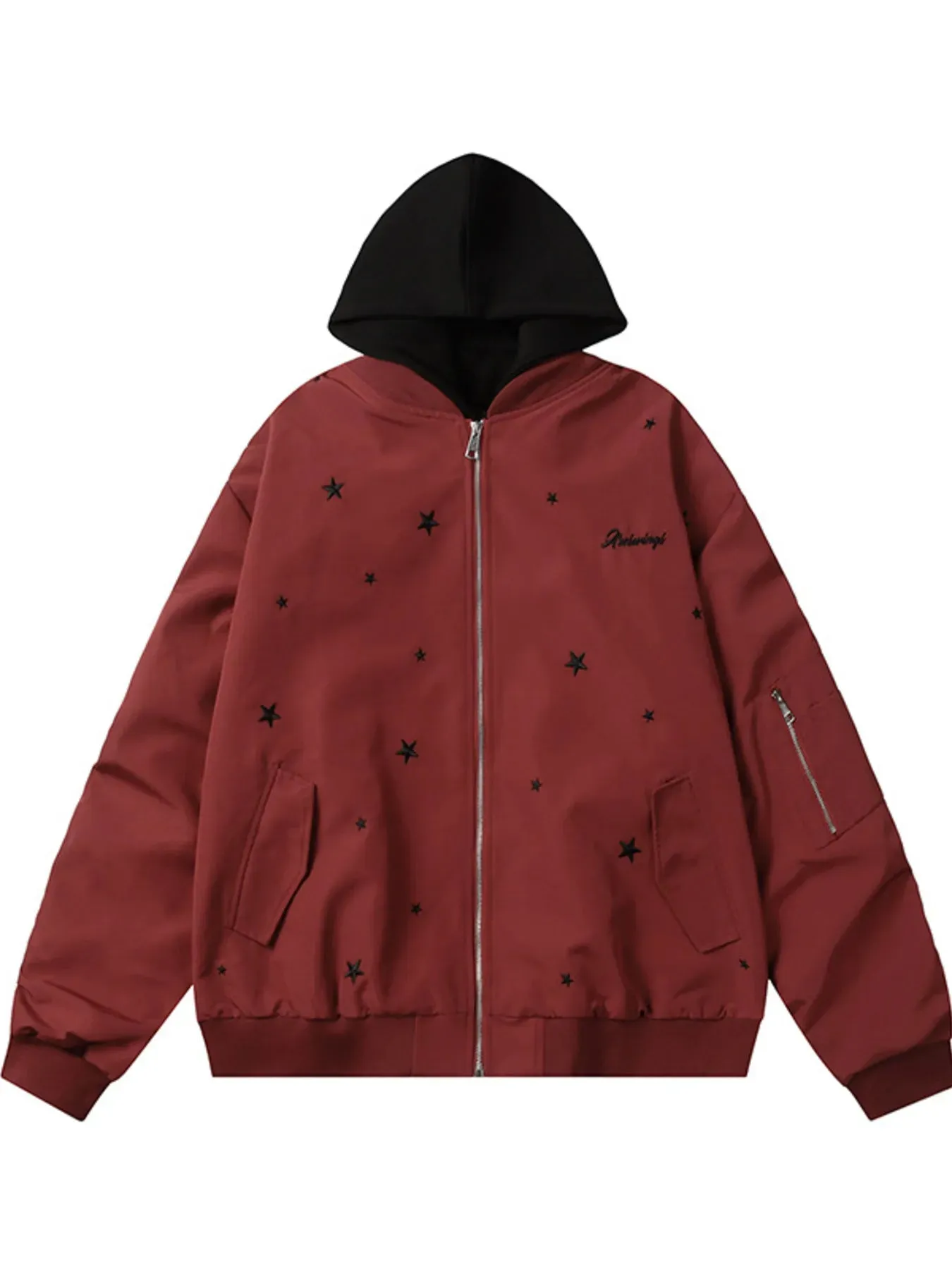 Men's Star Zip Up Hooded Jacket sold by Gigi Laurent
