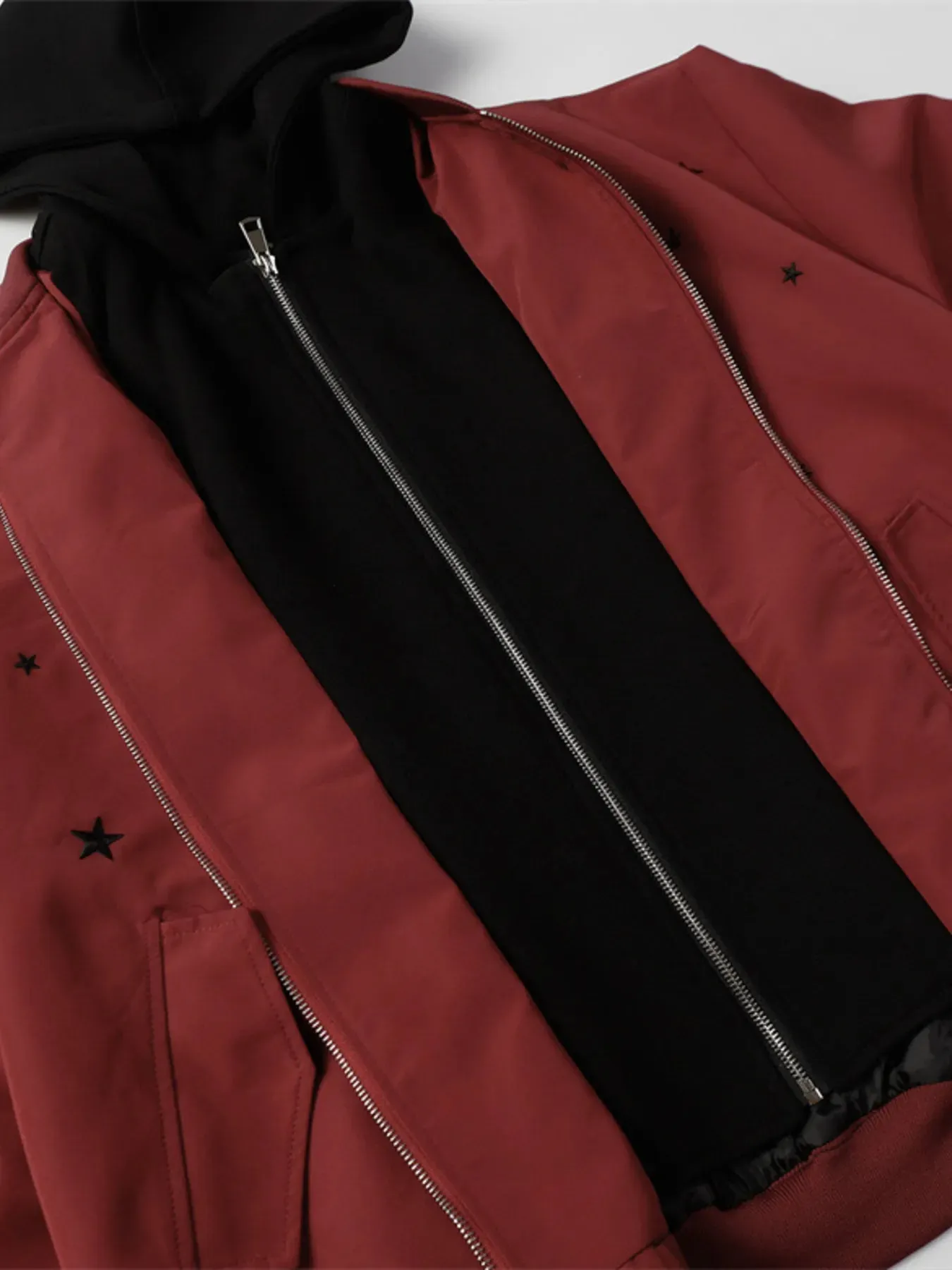 Men's Star Zip Up Hooded Jacket sold by Gigi Laurent product image thumbnail 4