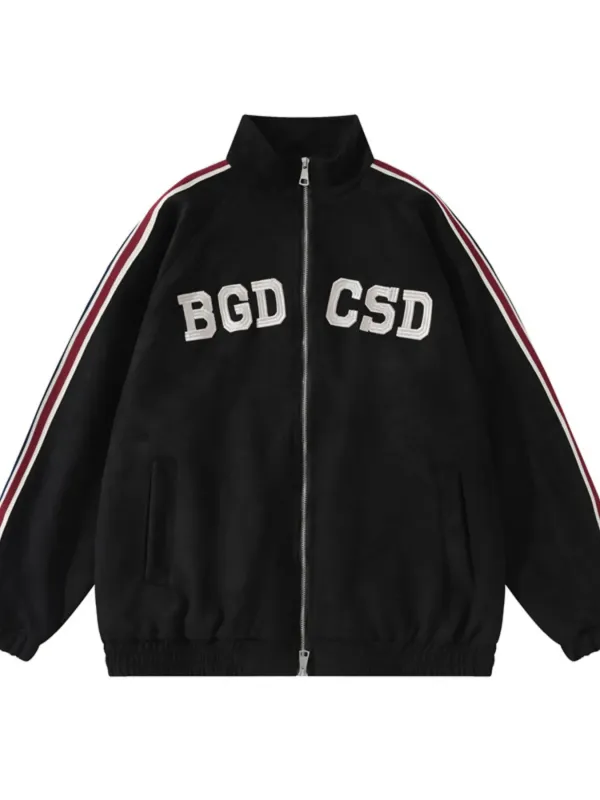 Men's Letter Zip Up Long Sleeve Hoodie sold by Gigi Laurent