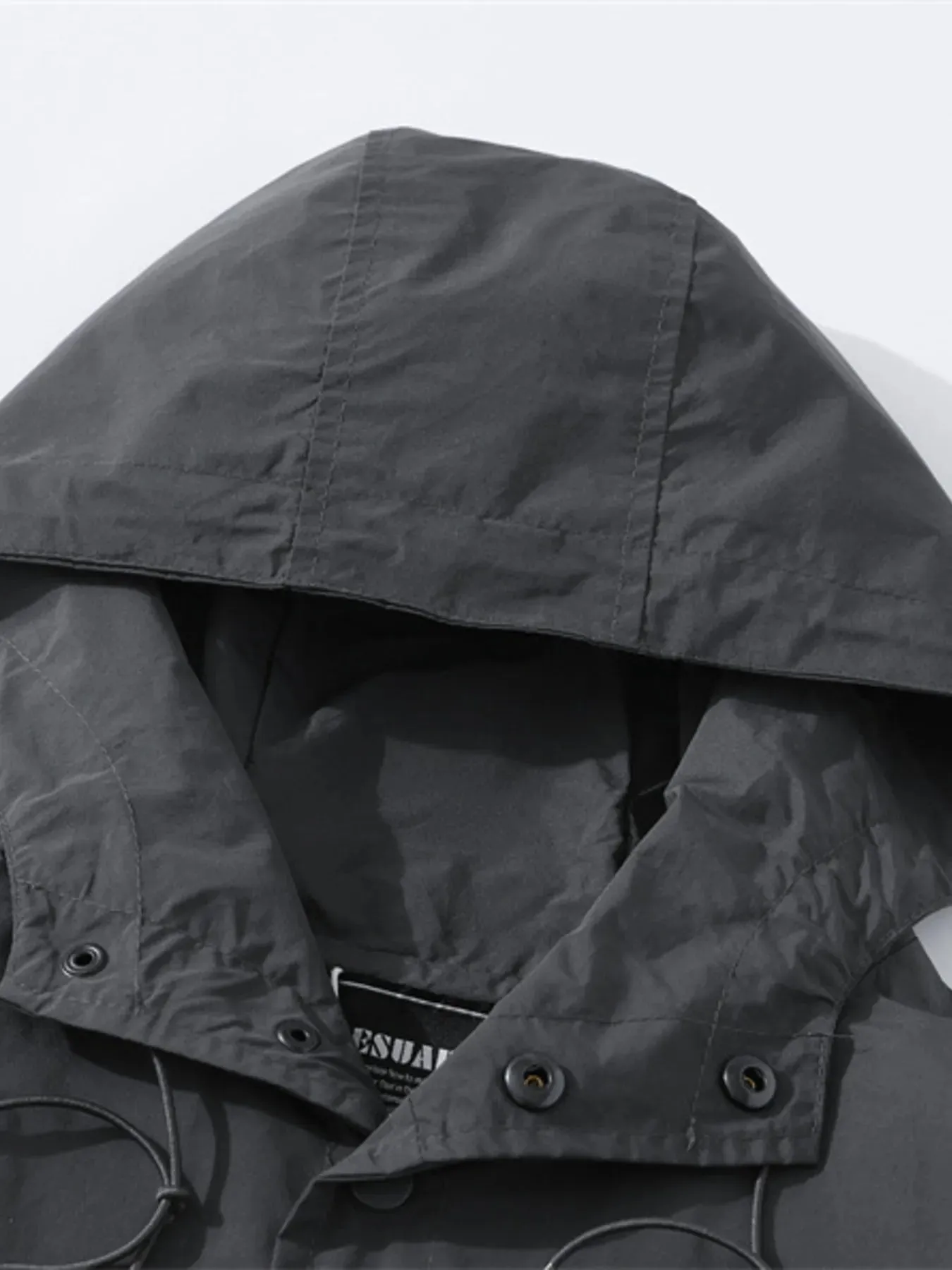 Men's Drawstring Long Sleeve Hooded Jacket sold by Gigi Laurent product image thumbnail 5