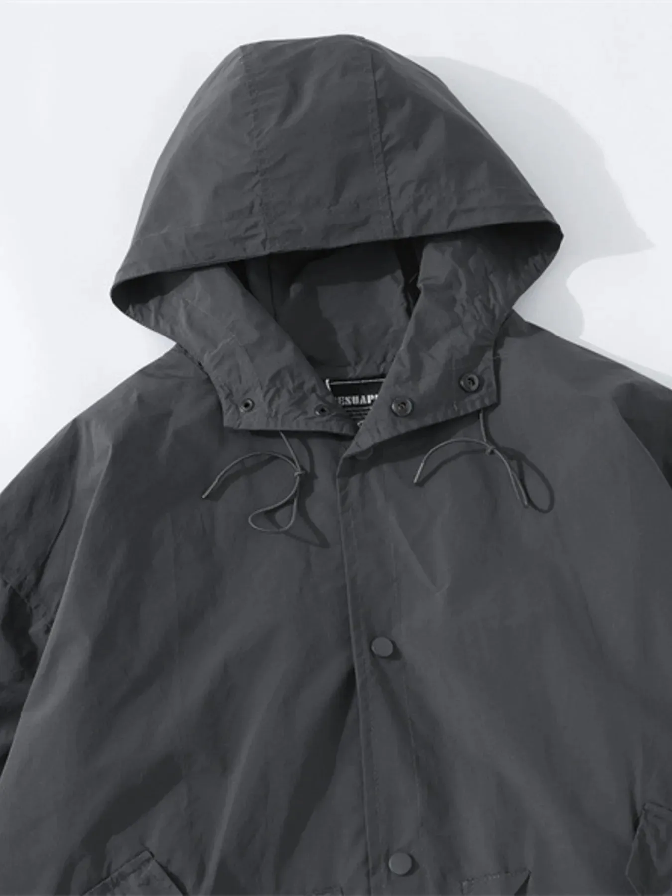 Men's Drawstring Long Sleeve Hooded Jacket sold by Gigi Laurent product image thumbnail 3