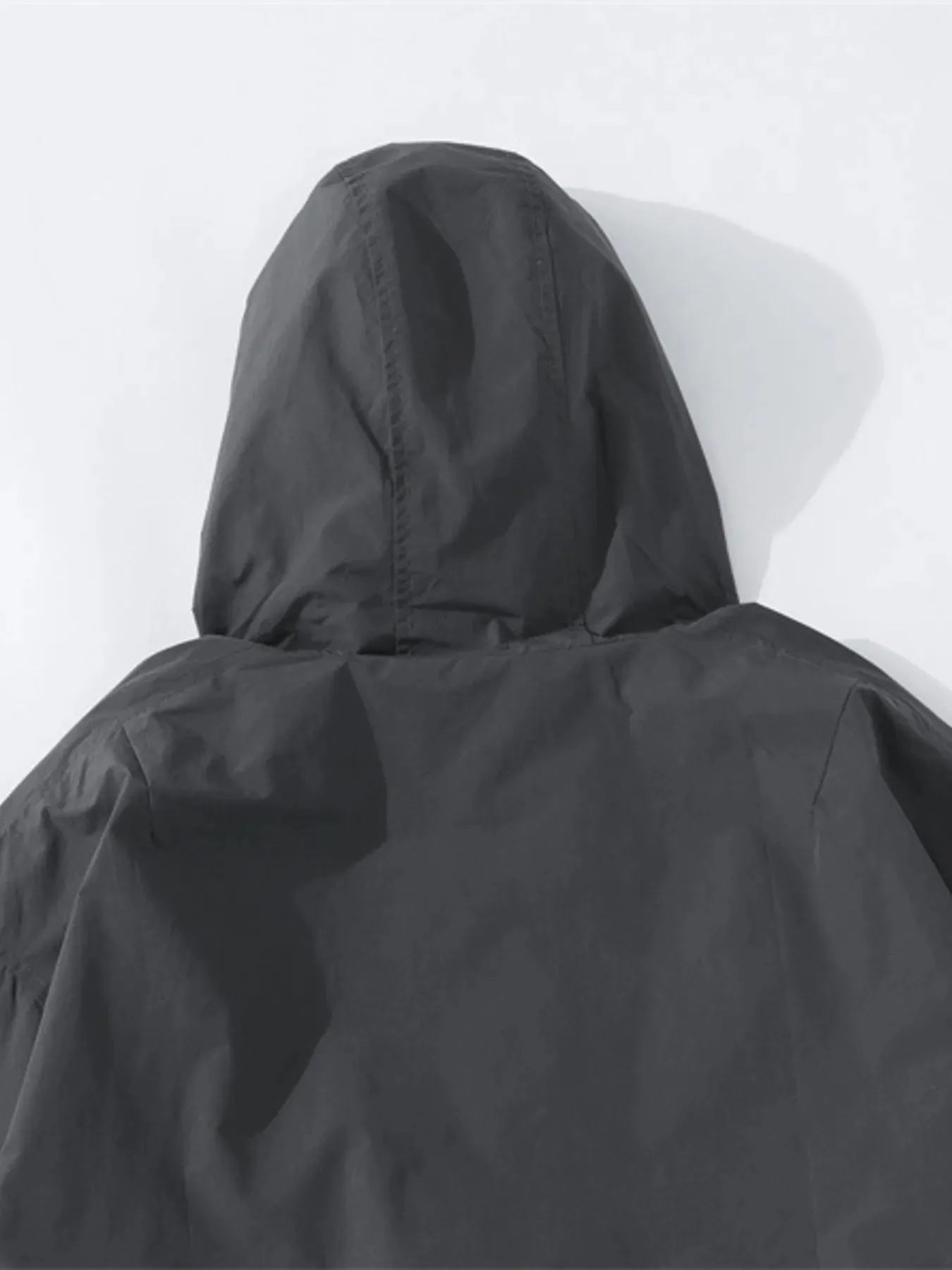 Men's Drawstring Long Sleeve Hooded Jacket sold by Gigi Laurent product image thumbnail 4