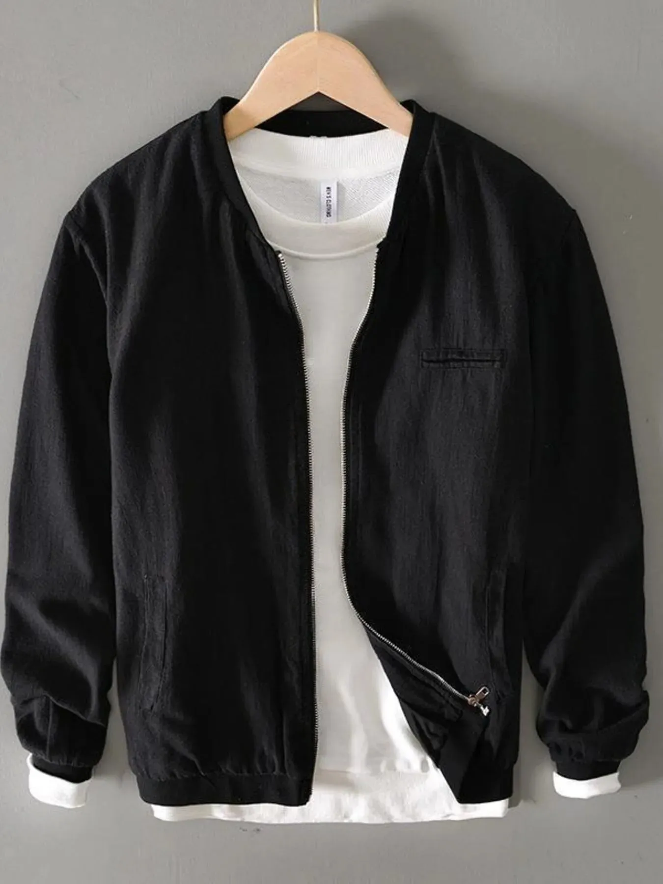 Men's Plus Size Zip Up Long Sleeve Jacket sold by Gigi Laurent