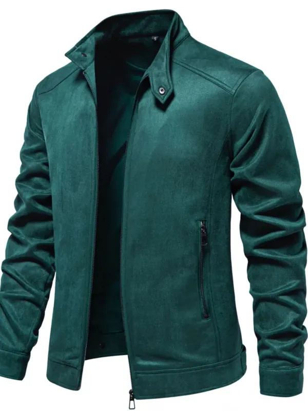 Men's Zip Up Long Sleeve Biker Jacket sold by Gigi Laurent