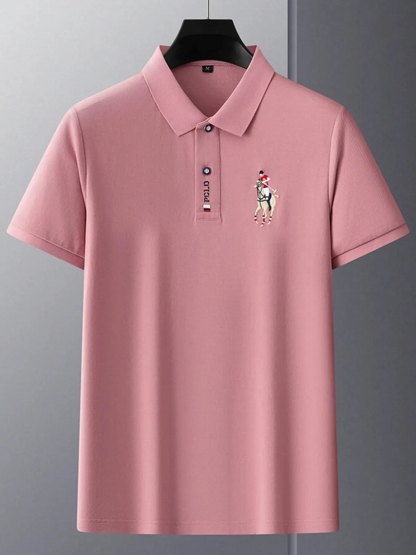 Men's Plus Size Classic Embroidered Short Sleeve Polo Shirt sold by Gigi Laurent product image thumbnail 2