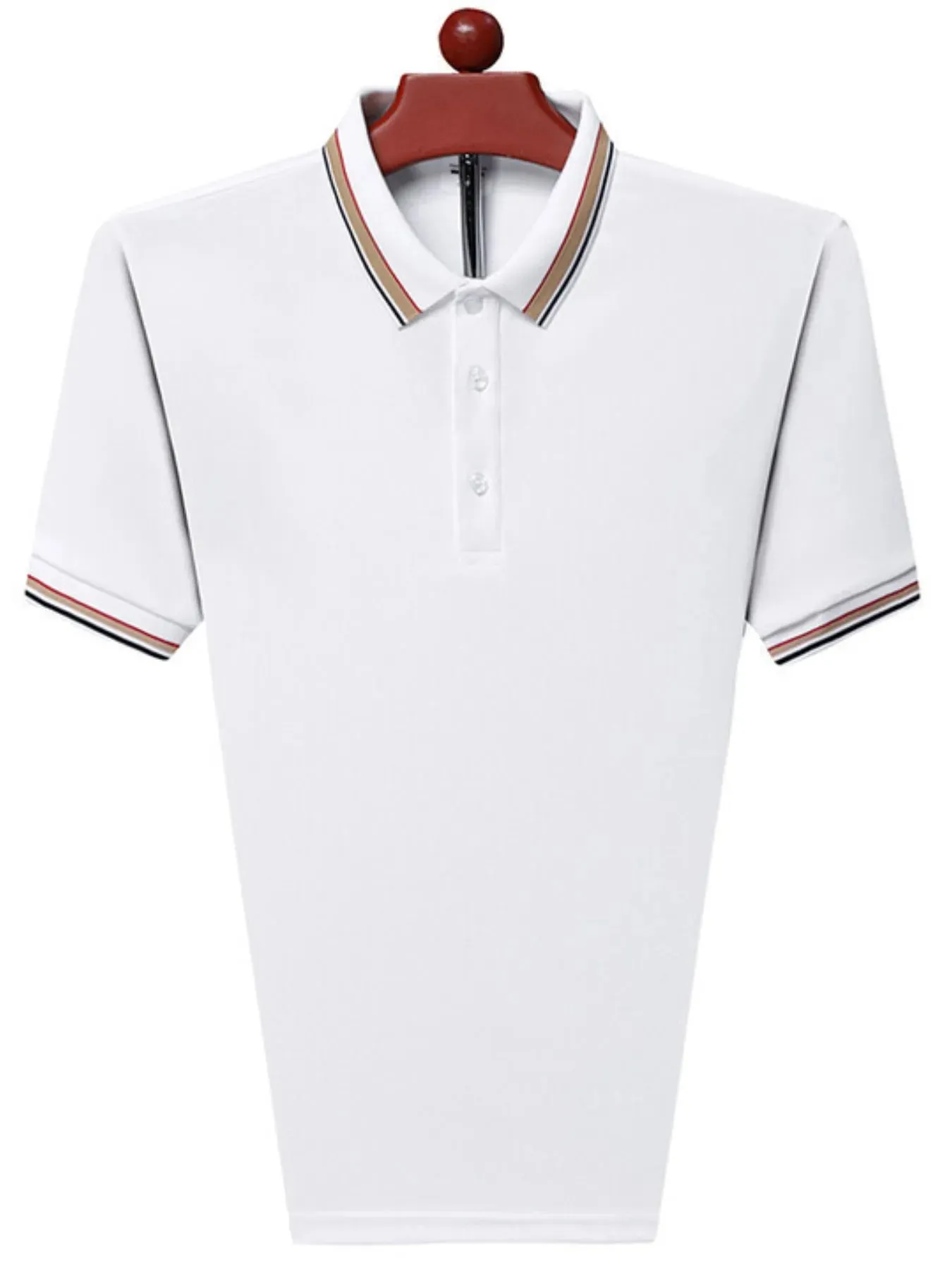Men's Plus Size Classic Striped Collar Polo Shirt sold by Gigi Laurent product image thumbnail 5